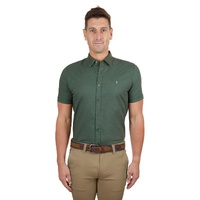 Thomas Cook Mens Linen Tailored S/S Shirt (T4S1121045) Green