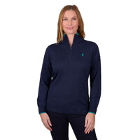 Thomas Cook Womens Jeanette 1/4 Zip Knit Jumper (T5W2505072) Navy Marle