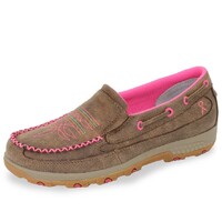 Twisted X Womens Stitch Cellstretch Slip On Shoes (TCWXC0055) Bomber/Blue/Pink