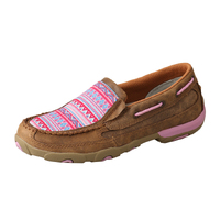 Twisted X Womens Aztec Slip-On Moccasins (TCWDMS024) Bomber/Lilac [SD]