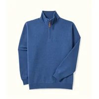 R.M.Williams Mens Mulyungarie 1/4 Zip Sweatshirt (KZ400BB01) Blue Marle