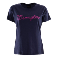 Wrangler Womens Lasso Tee (XCP2598969) Navy [SD]