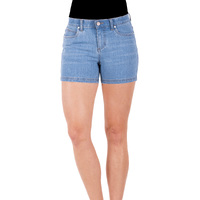 Wrangler Womens Megan Q-Baby Shorts (X3S2336589) Faded Blue [SD]