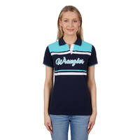 Wrangler Womens Lucy S/S Polo (X4S2565137) Aqua