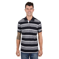 Wrangler Mens Jake S/S Polo (X4S1560181) Charcoal Marle/Black