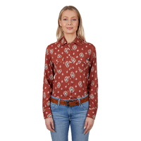 Wrangler Womens Olivia L/S Shirt (X4S2127130) Rust