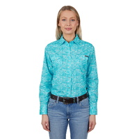 Wrangler Womens Gabby L/S Shirt (X4S2127129) Aqua