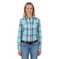 Wrangler Womens Pippa L/S Shirt (X4S2127121) Green