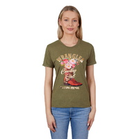 Wrangler Womens Macy S/S Tee (X4S2598149) Khaki Marle