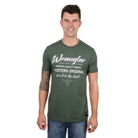 Wrangler Mens Ethan S/S Tee (X4S1557164) Cypress