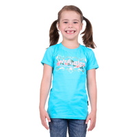 Wrangler Girls Pippa S/S Tee (X4S5598202) Aqua