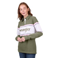 Wrangler Women Eliza Rugby (X5W2577299) Olive/White