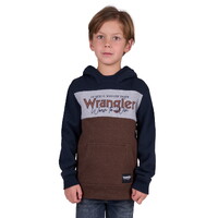 Wrangler Boys Paul Hoodie (X5W3540253) Dark Tan/Navy