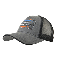 Pure Western Mens Watson Trucker Cap (P3W1906CAP) Charcoal Marle OSFM [SD]