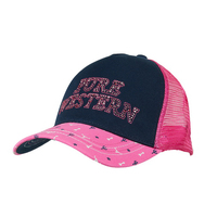 Pure Western Childrens Sybil Trucker Cap (P4W5946CAP) Pink/Navy OSFM
