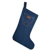 Wrangler Unisex Denim Christmas Stocking (X1S2929STK) Blue Denim One Size