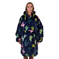 Pure Western Cactus Snuggle Hoodie (PCP2934SNU) Navy