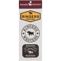 Ringers Western Unisex RW Logo Stickers - 3 Pack (722111RW) Multi [GD]