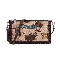 Wrangler Womens Printed Crossbody Clutch Bag (X4S2966BAG) Natural