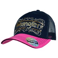 Wrangler Womens Billy Trucker Cap (X4S2907CAP) Navy/Pink OSFM