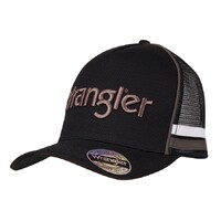 Wrangler Mens Luke High Profile Trucker Cap (X4S1942CAP) Black OSFM