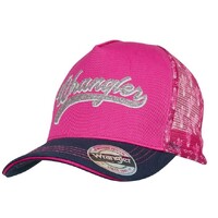 Wrangler Childrens Luna High Profile Ponytail Cap (X4S5915CAP) Pink/Navy OSFM