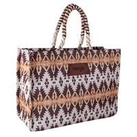 Wrangler Southwestern Oversized Tote Bag (X4S2972BAG) Coffee