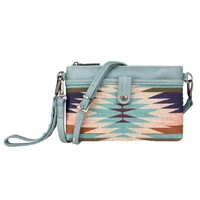 Wrangler Aztec Clutch Bag (X4S2977BAG) Blue/Multi