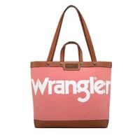 Wrangler Southwestern Canvas Iconic Logo Tote Bag (X5W2985BAG) Pink