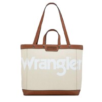 Wrangler Southwestern Canvas Iconic Logo Tote Bag (X5W2985BAG) Natural