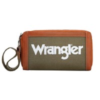 Wrangler Southwestern Canvas Iconic Logo Wallet (X5W2986WLT) Khaki