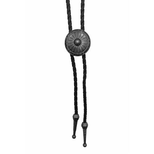 Allingtons Aztec Sunflower Western Bolo Tie (ABT022) Pewter Tone