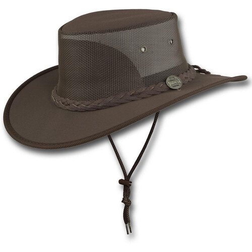 Barmah Canvas Drover Hat (1057BR) Brown M