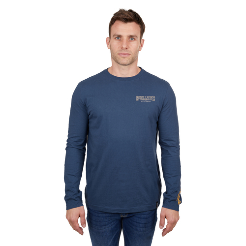 Bullzye Mens Jarrod L/S Tee (B4W1515358) Blue Steel M [SD]