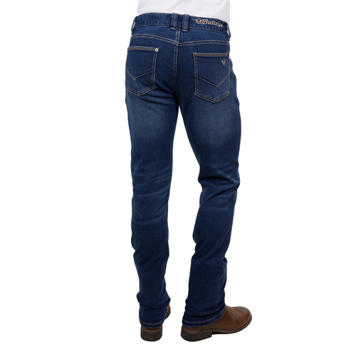 Bullzye Mens Arch Straight Leg Jeans - 34 Leg (B4W1204360) Mid Indigo 36 [SD]