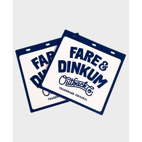 Fare & Dinkum Mudflaps (FD.PP.MUDFLAPS.L) Navy 29.5cmx28.5cm [SD]