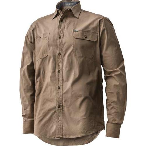 FXD Mens LSH-1 Stretch L/S Work Shirt (FX01614001) Khaki S