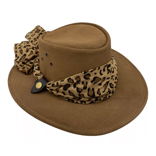 Jacaru Jillaroo Leather Hat (1020) Mushroom M/L