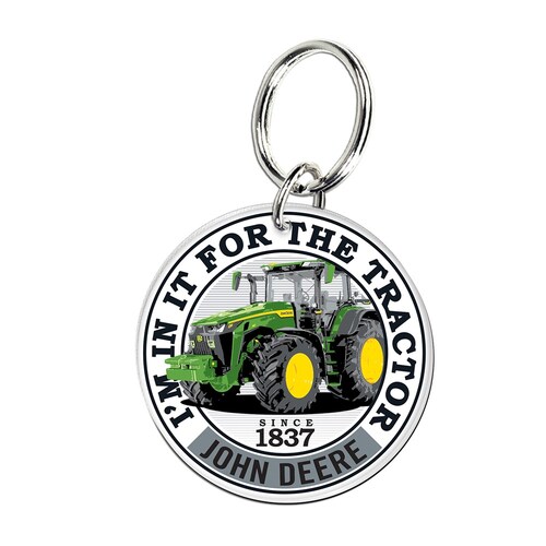 John Deere Custom Shape Graphic Keyring (F0890621)