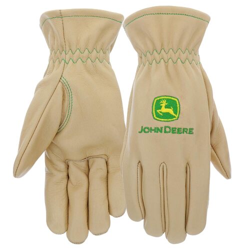 John Deere Women's Water Resistant 100% Grain Leather Gloves (JD84014-WML) M-L