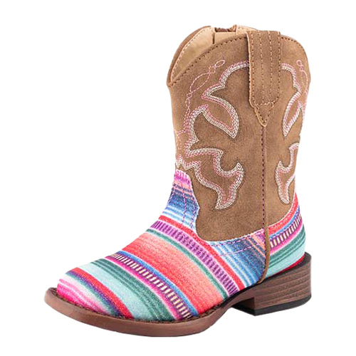 Roper Childrens Glitter Serape Western Boots (18901115) Serape/Tan 9 