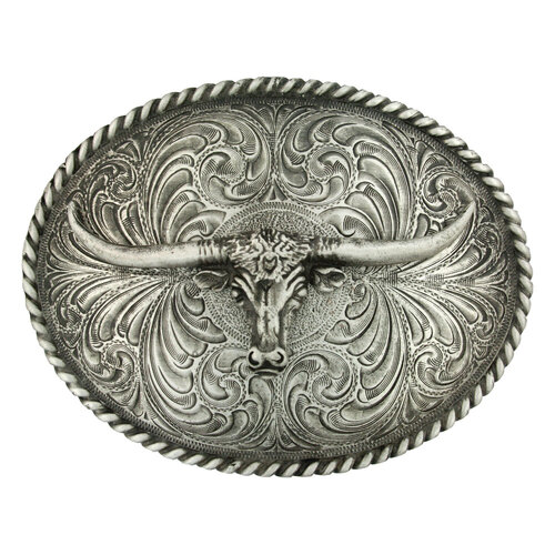 Montana Jewellery Steerhead Antiqued Western Buckle (61028)