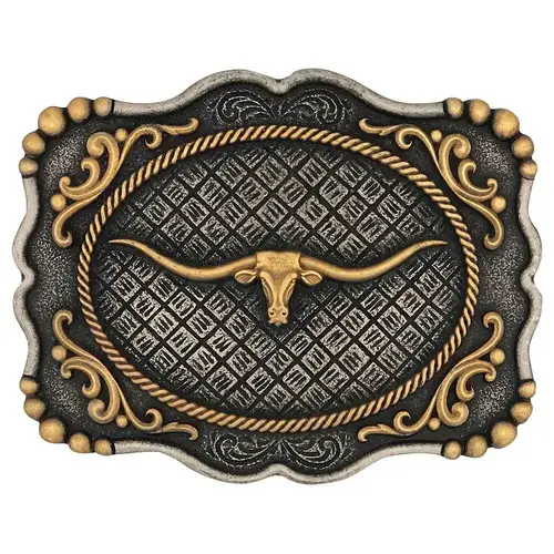 Montana Jewellery Framed Longhorn Attitude Buckle (A1003P)