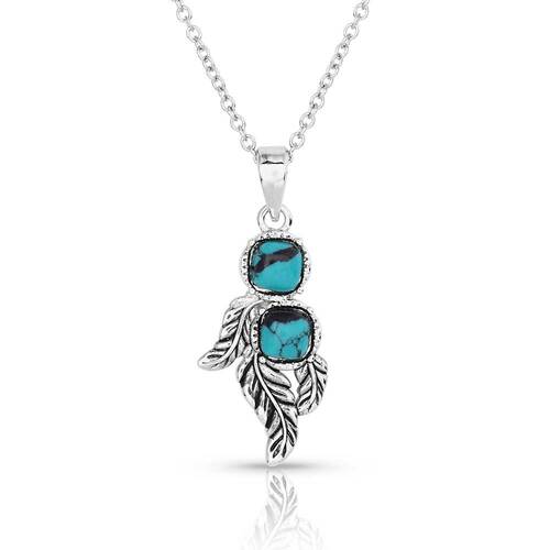 Montana Jewellery Whispering Winds Feather Turquoise Necklace (NC5711)