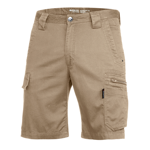 KingGee Tradies Narrow Summer Shorts (K17340.KHA) Khaki 77R [SD]