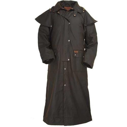 Outback Trading Mens Full Length Oilskin Duster Coat (2052) Brown 4XL