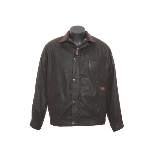 Outback Trading Mens Bendigo Oilskin Jacket (6132) Brown M