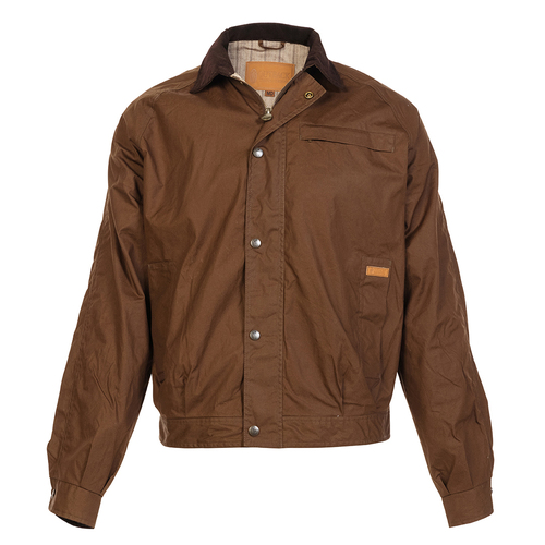 Outback Trading Mens Burke Dry Wax Jacket (6188) Brown XL  [SD]