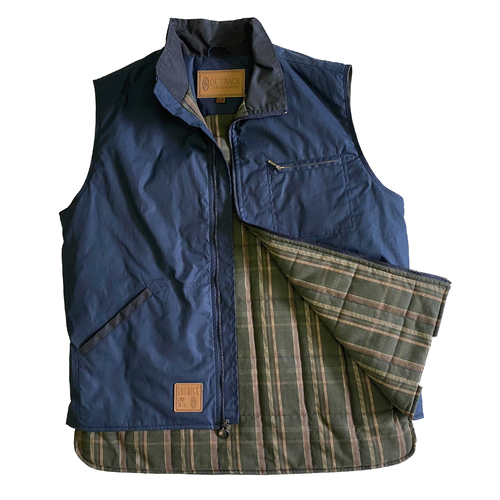 Outback Trading Mens Fernhill Dry Wax Vest (6191) Navy M  [SD]