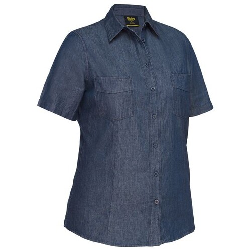 Bisley Womens Denim S/S Shirt (BL1602_BDAD) Denim 8 [SD]